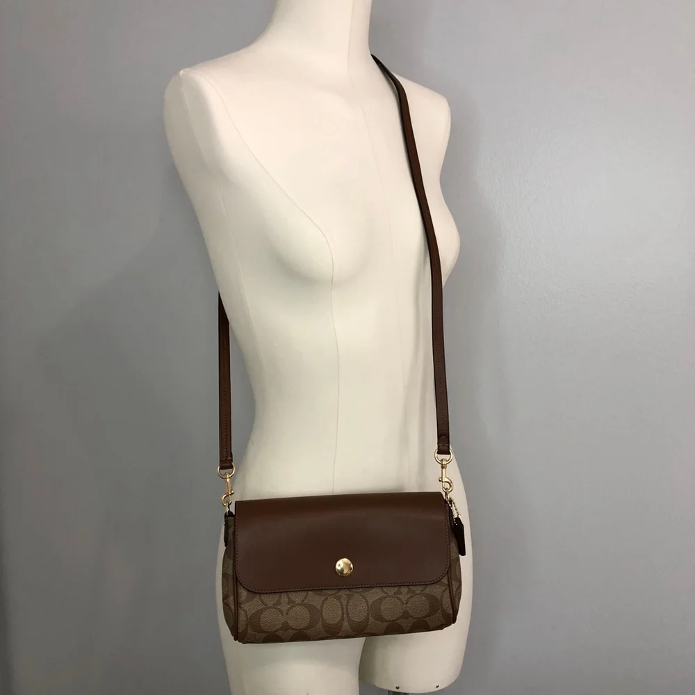 Coach Reversible Signature Coated Canvas Crossbody Bag - Picture 6 of 14